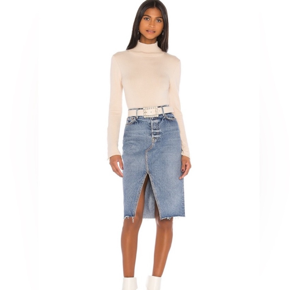 GRLFRND NELLA MIDI DENIM SKIRT size 27